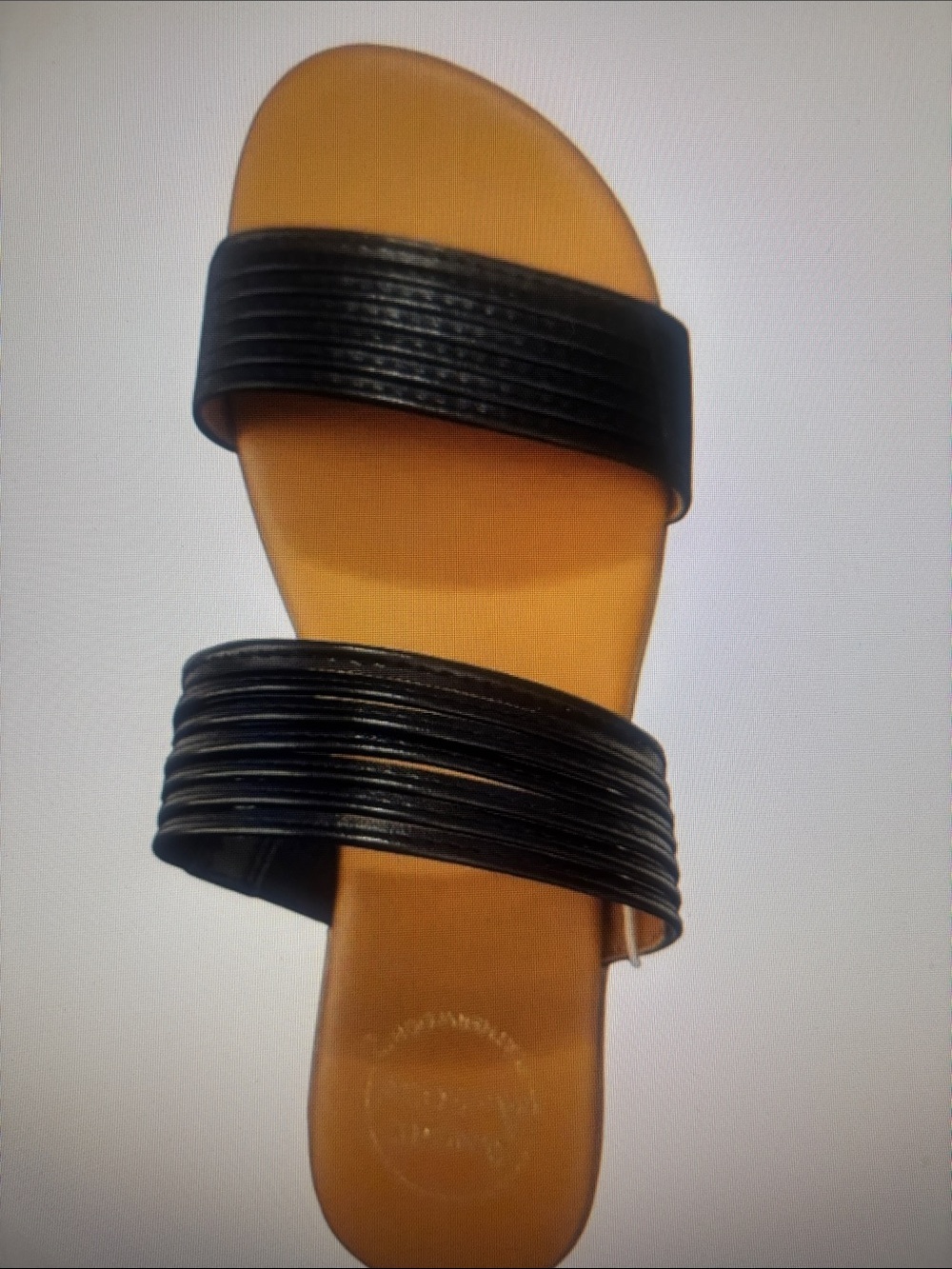 New Andre Assous Nabila Pecan Slide Sandal.  Size 10. Color Black